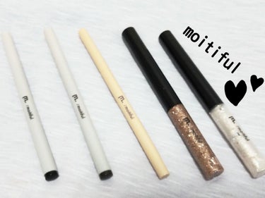 moitiful使ってみた❗

【使った商品】
moitiful
涙袋ペンシル　クリームベージュ
グリッターライナー　イエローゴールド　ベージュ
MFL リキッドアイライナー　ブラック　ブラウンブラック