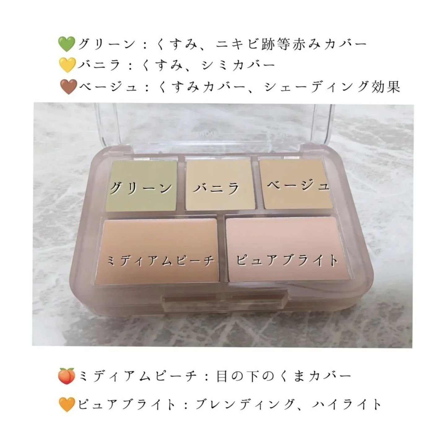 コンシールブレンダーパレット/LUNA/パレットコンシーラーを使ったクチコミ（3枚目）