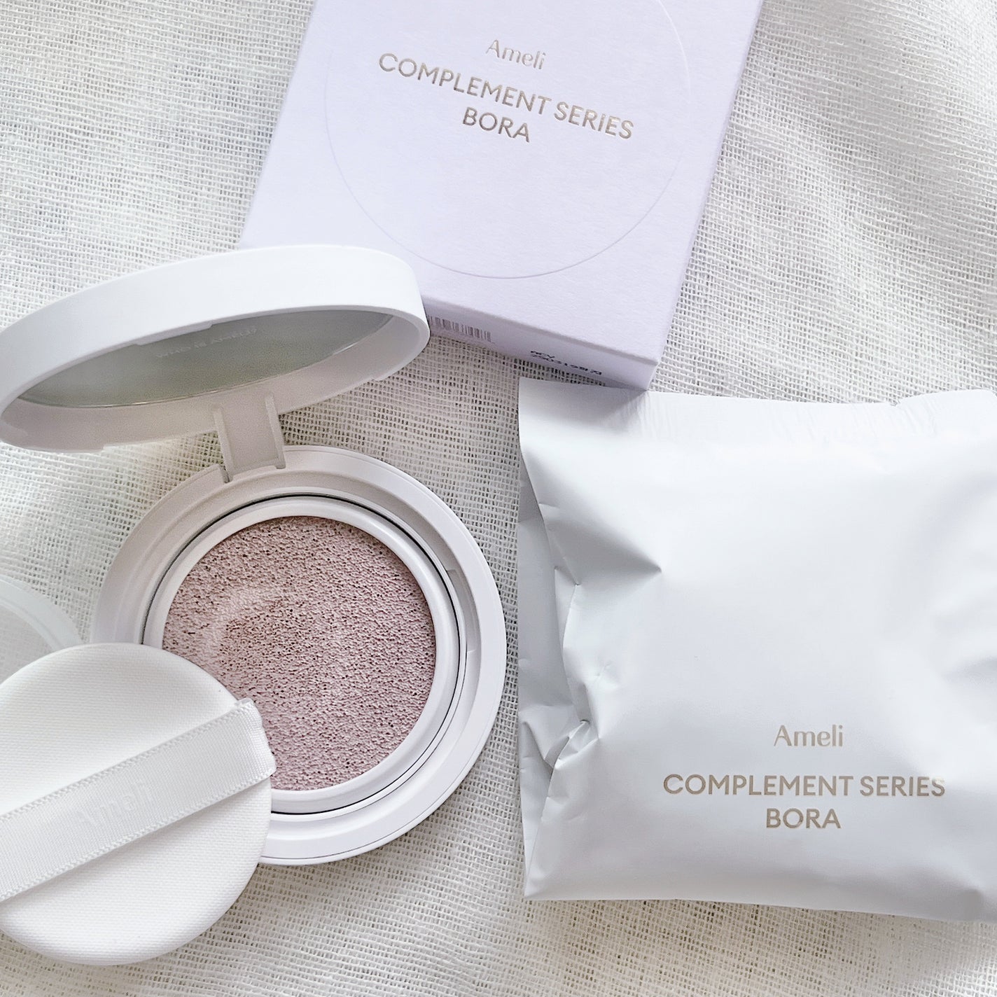 コンプリメントシリーズクッション 紫色(ボラ)/Ameli/クッションファンデーションを使ったクチコミ(1枚目)