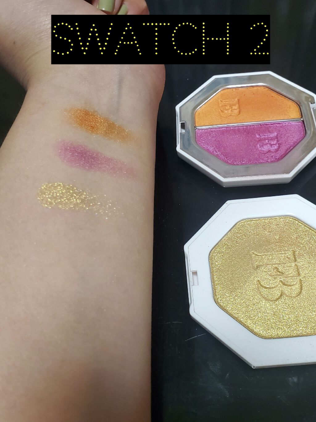 KILLAWATT FREESTYLE HIGHLIGHTER DUO/FENTY BEAUTY BY RIHANNA/パウダーハイライトを使ったクチコミ（3枚目）