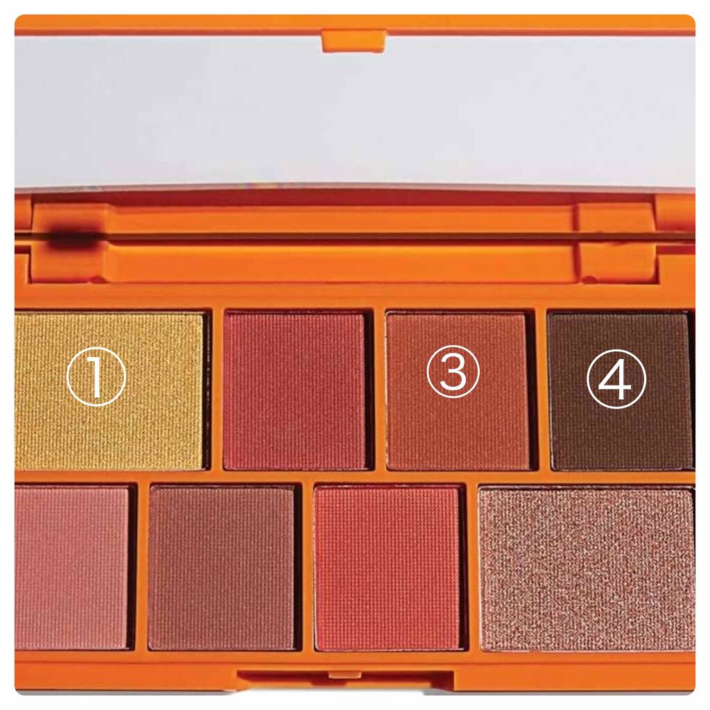 ミニチョコレートアイシャドウパレット/MAKEUP REVOLUTION/アイシャドウパレットを使ったクチコミ（2枚目）