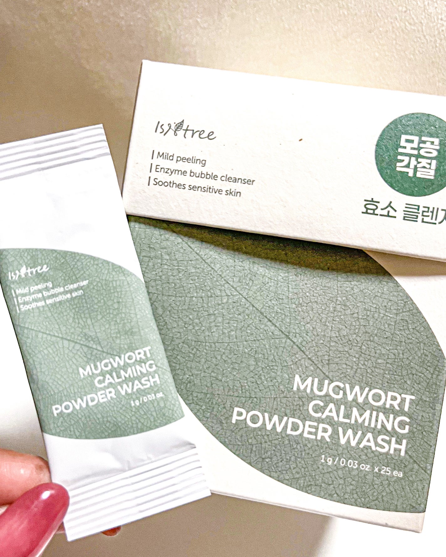Mugwortカーミングパウダーウォッシュ/Isntree/洗顔パウダーを使ったクチコミ(4枚目)