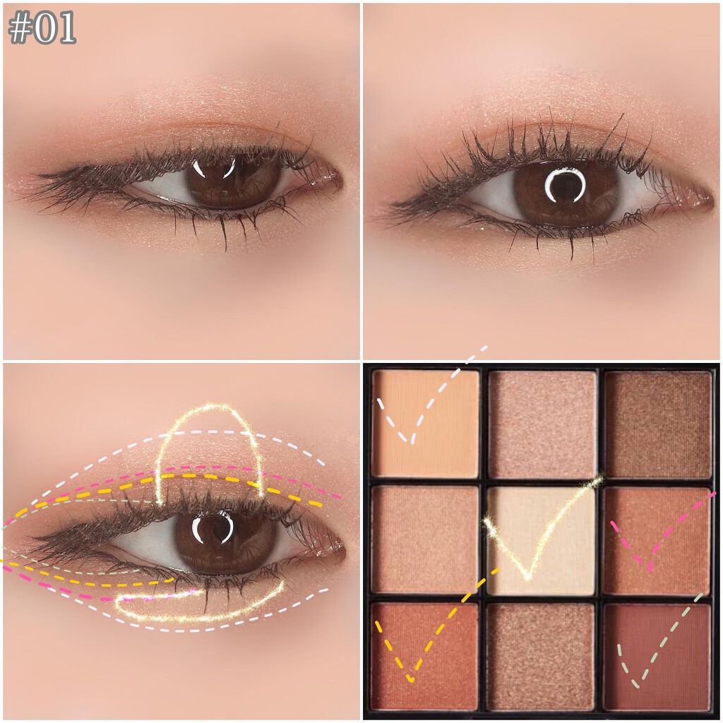 UR GLAM BLOOMING EYE COLOR PALETTE/U R GLAM/アイシャドウパレットを使ったクチコミ(4枚目)