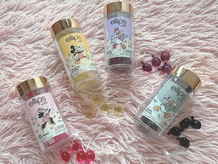 【ディズニー限定デザイン】ellips（エリップス）ヘアオイル ボトルタイプ30粒 (イエロー/トロピカルフルーツの香り)ミッキー/ellips/ヘアケア・スタイリングを使ったクチコミ（1枚目）