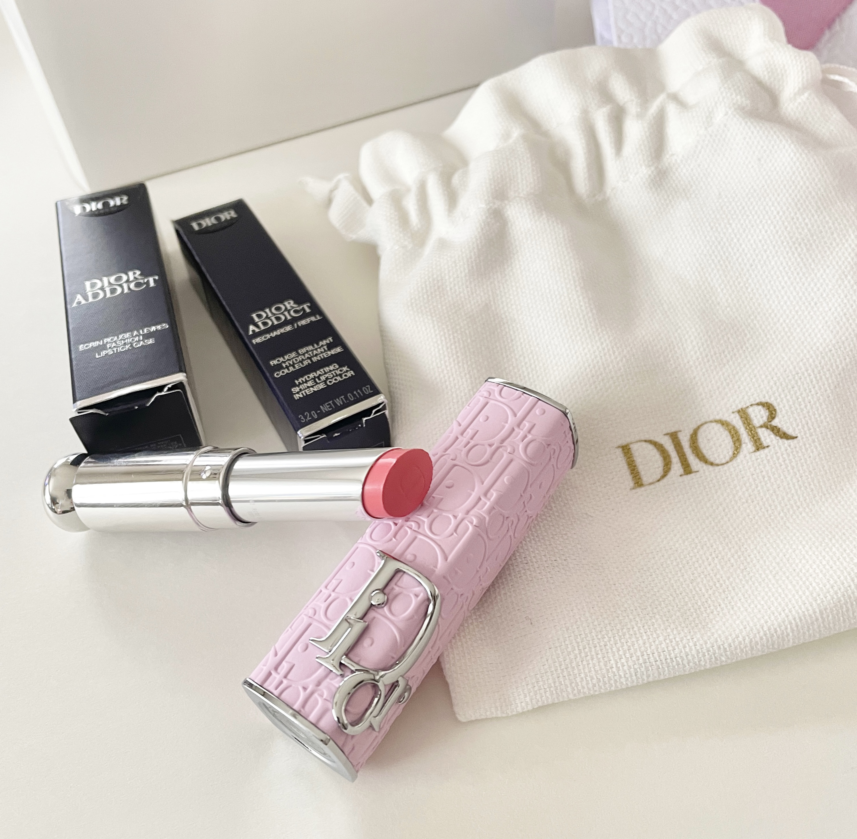 ディオール アディクト リップスティック 362 ローズ ボヌール/Dior/口紅を使ったクチコミ（3枚目）