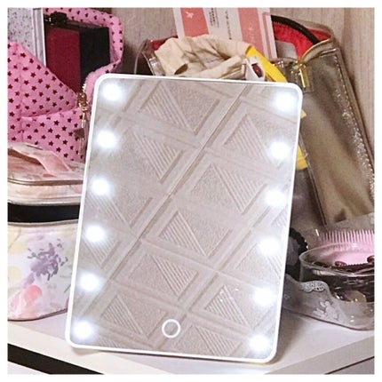 LED付ミラー(スタンドタイプ)/DAISO/その他化粧小物を使ったクチコミ(2枚目)