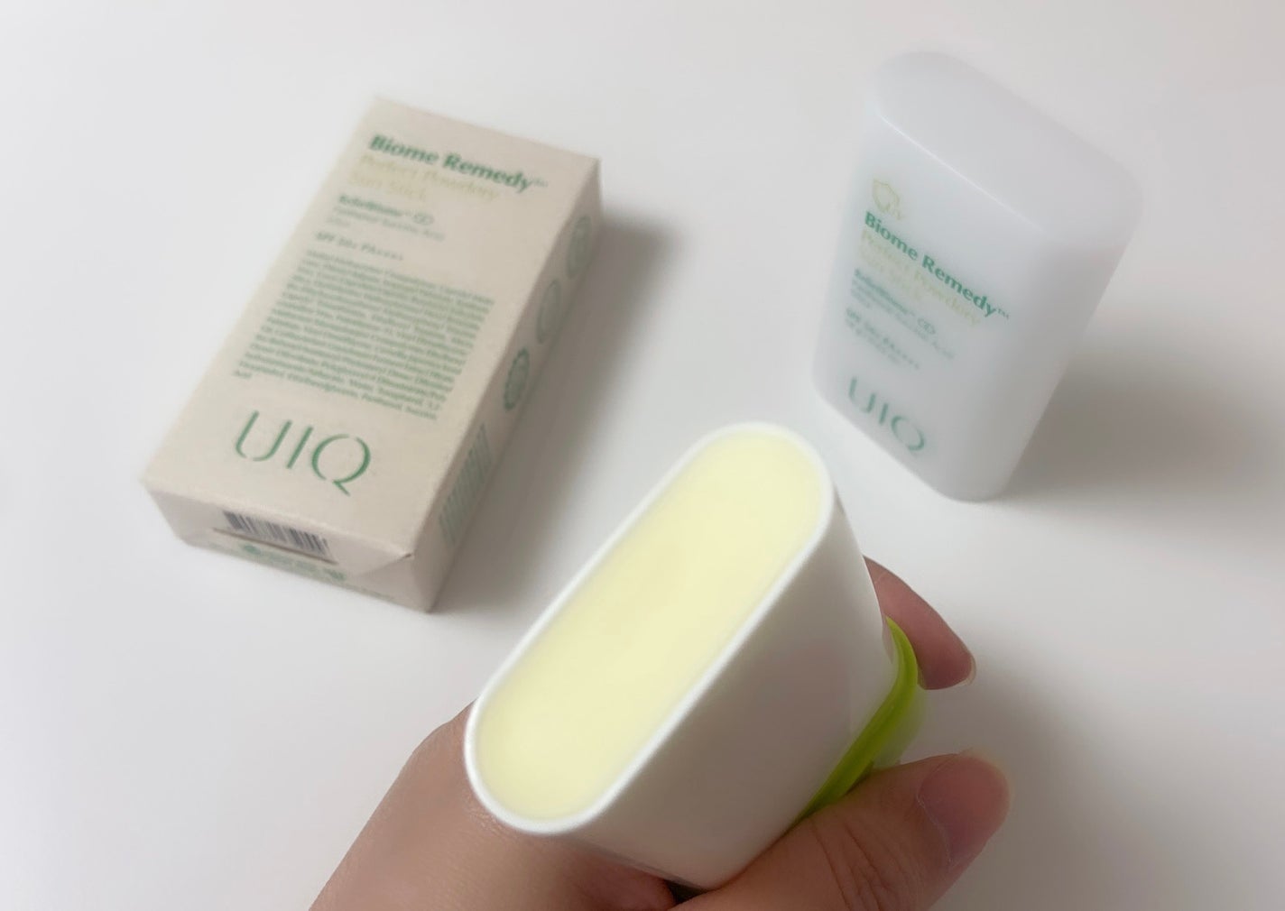 バイオームパーフェクトさらさらUVスティック/UIQ/日焼け止めスティックを使ったクチコミ(2枚目)