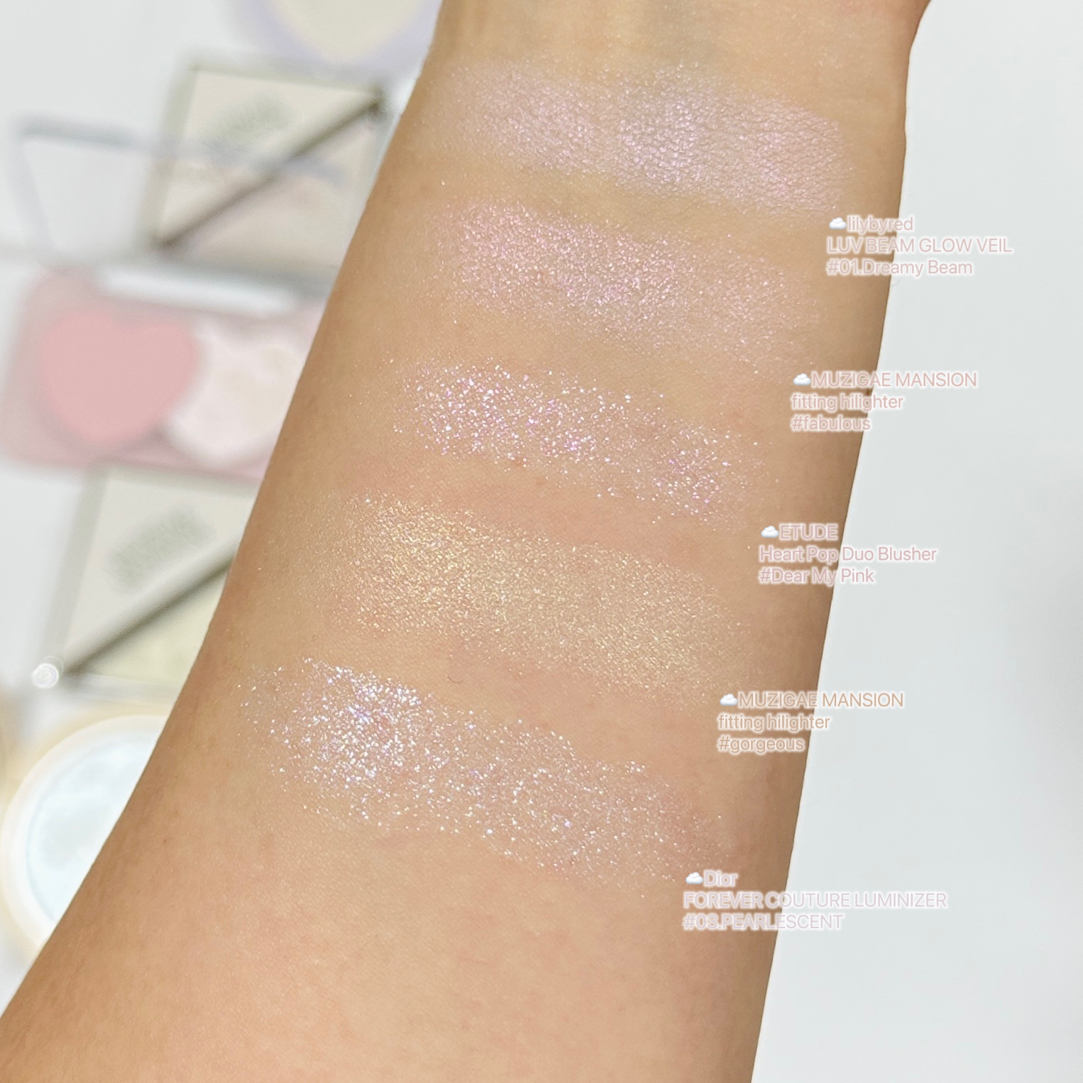 フィッティングハイライター GORGEOUS/MUZIGAE MANSION/パウダーハイライトを使ったクチコミ（3枚目）