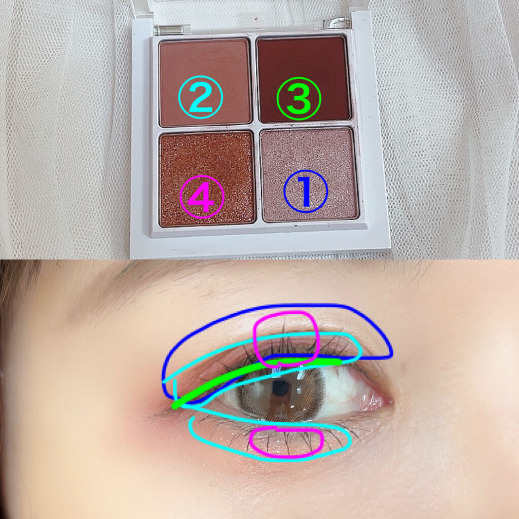 THE アイパレR/b idol/アイシャドウパレットを使ったクチコミ（2枚目）