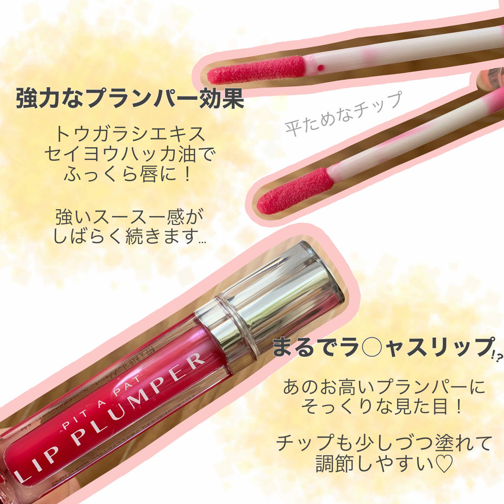 リッププランパー/PIT A PAT/リッププランパーを使ったクチコミ（2枚目）