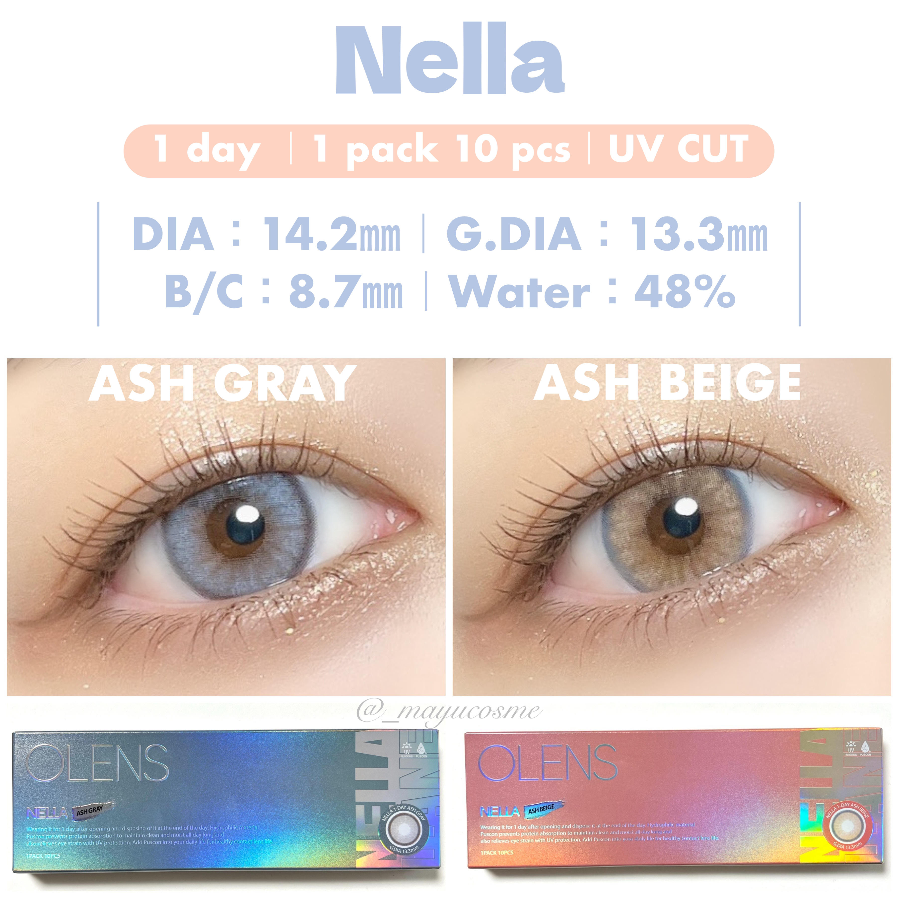 ロシアンスモーキー/OLENS/カラーコンタクトレンズを使ったクチコミ（2枚目）