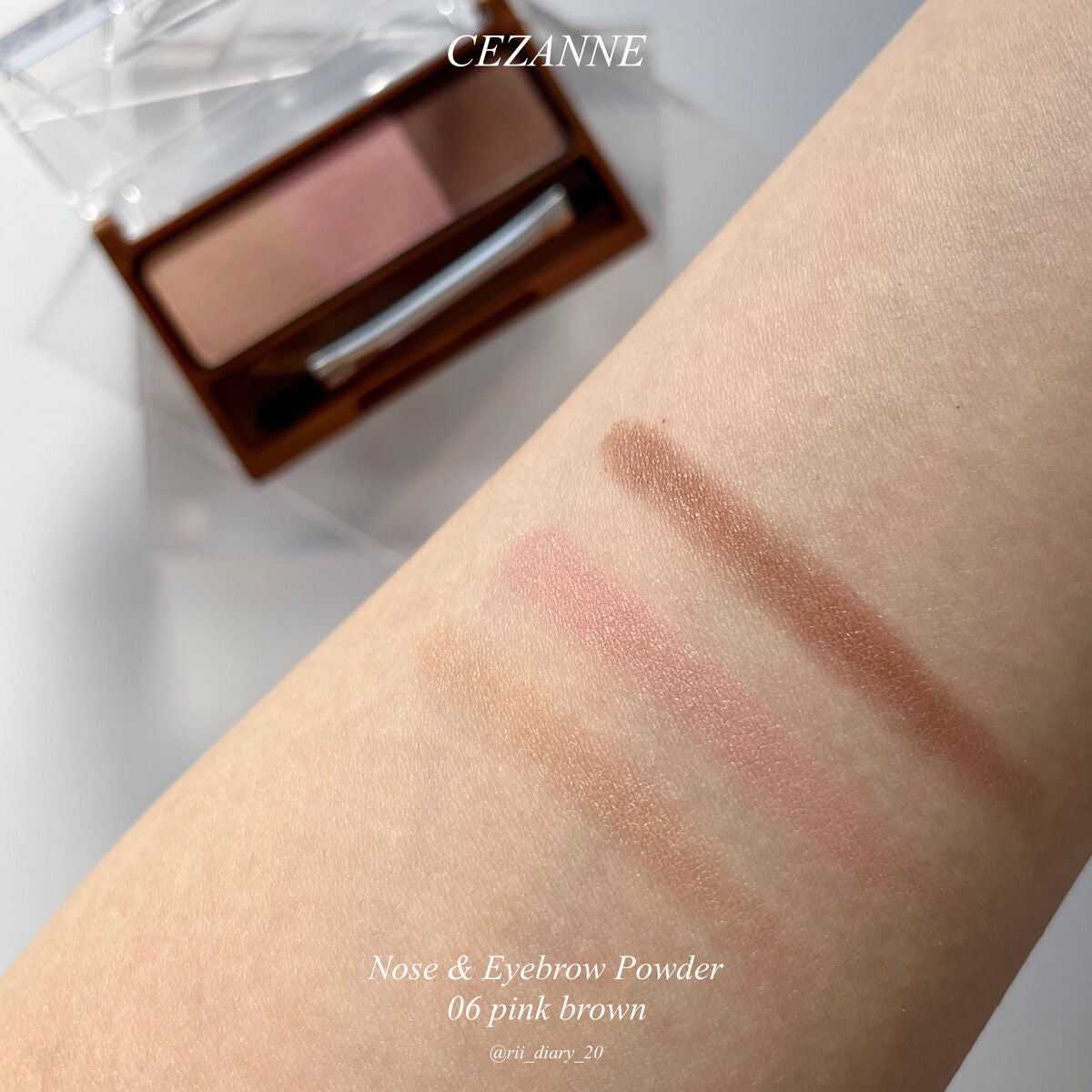 ノーズ&アイブロウパウダー/CEZANNE/パウダーアイブロウを使ったクチコミ(3枚目)