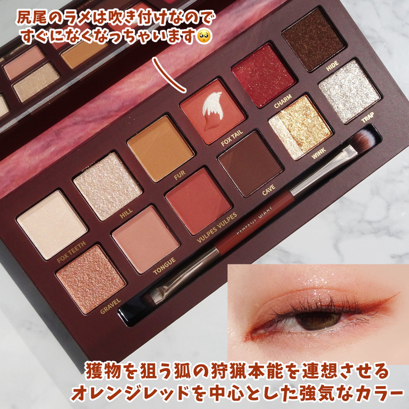 エクスプローラ12色 動物アイシャドウパレット/PERFECT DIARY/アイシャドウパレットを使ったクチコミ(3枚目)