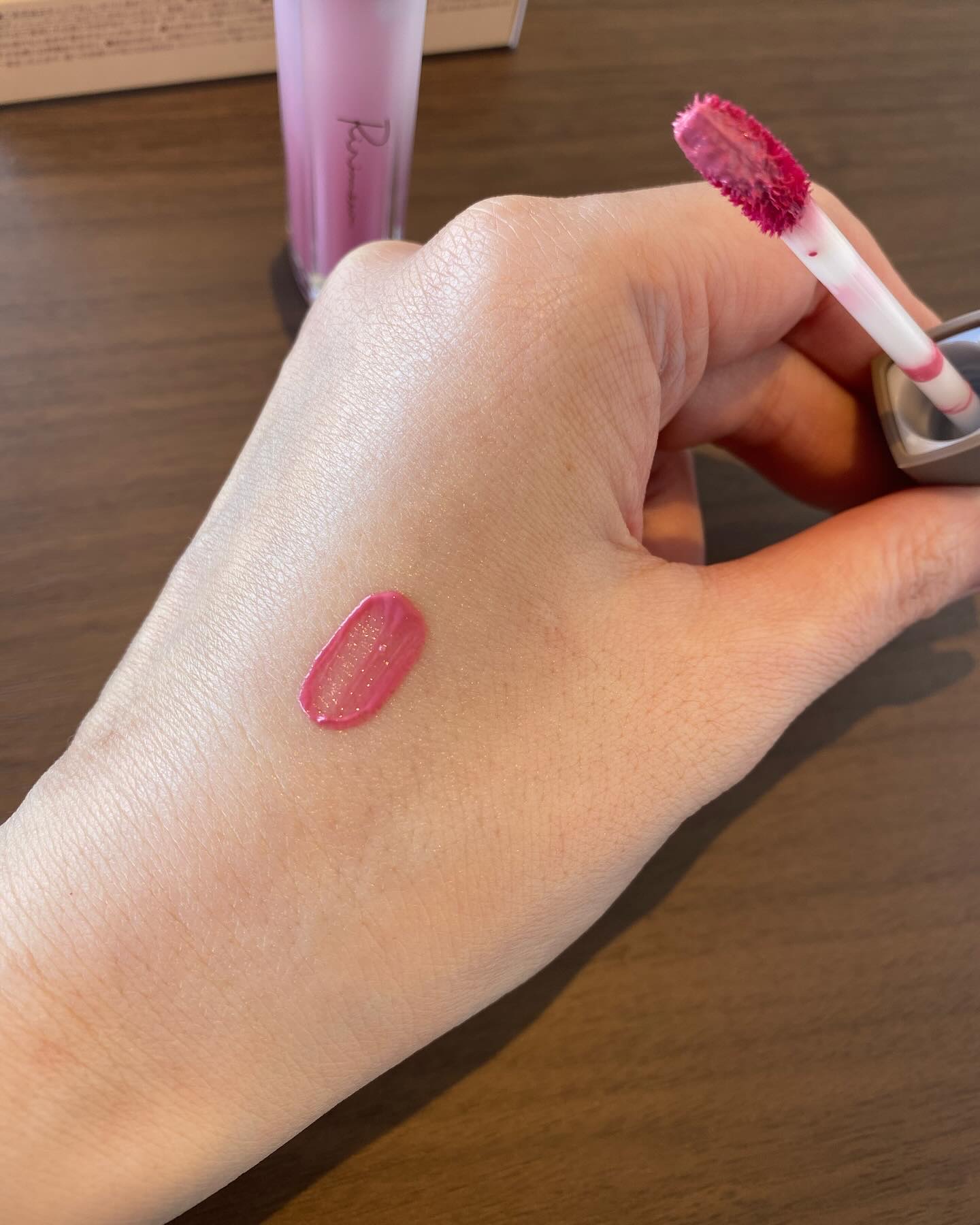 ミューテッドシアーティント 07 ピンクコスモス/Ririmew/リップティントを使ったクチコミ（3枚目）