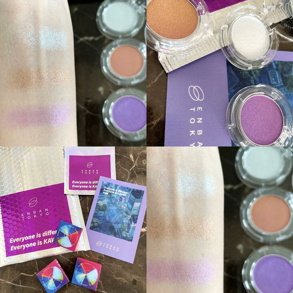 マルチグリッターカラー 01 SUISEI（スイセイ）/ENBAN TOKYO/単色アイシャドウを使ったクチコミ（3枚目）
