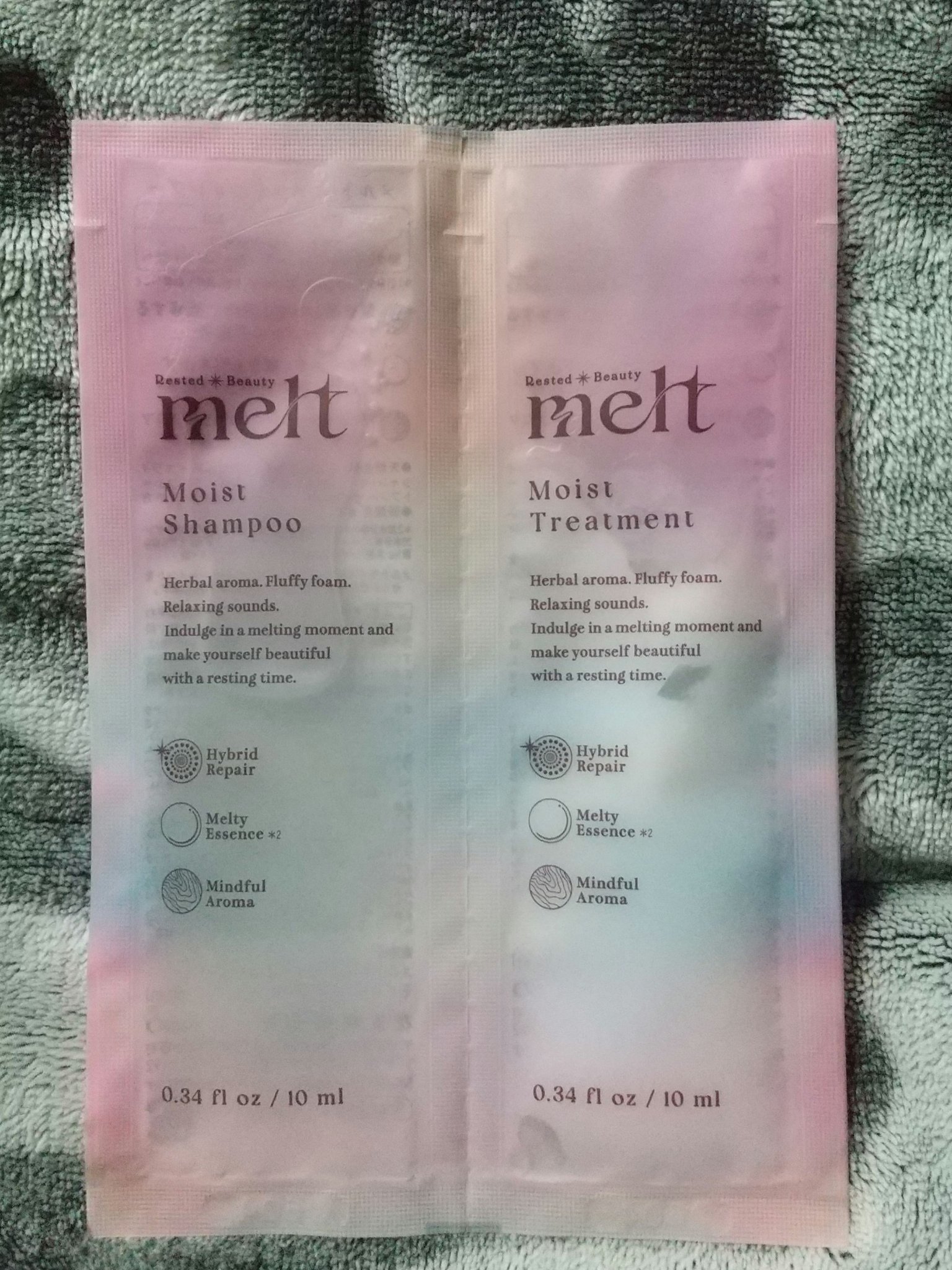 メルト モイストシャンプー／トリートメント ピロー(シャンプー10ml+トリートメント10ml)/melt/市販シャンプーを使ったクチコミ（1枚目）