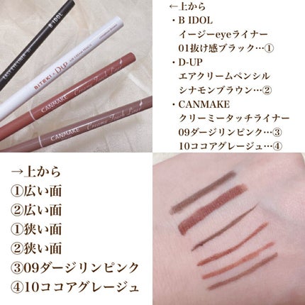 エアクリームペンシル /D-UP/ペンシルアイライナーを使ったクチコミ(6枚目)