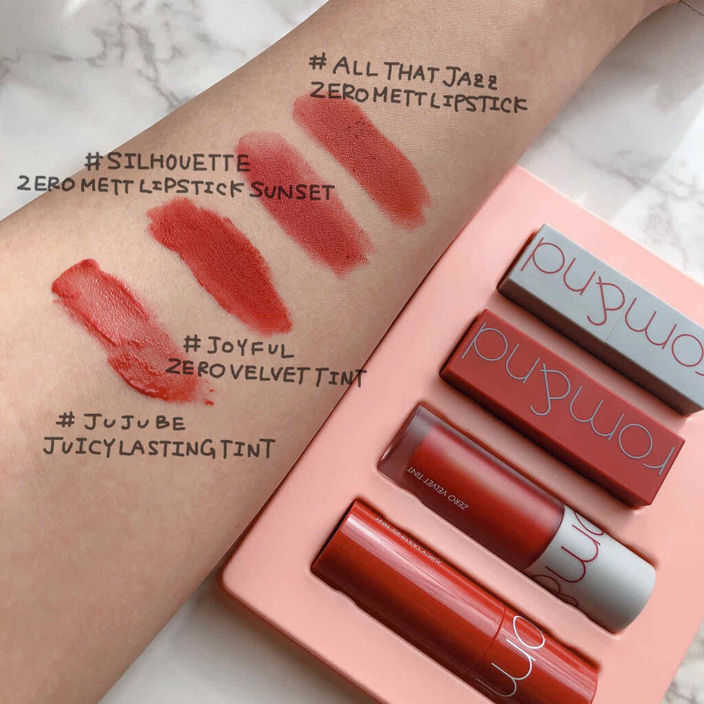 ジューシーラスティングティント/rom&nd/リップティントを使ったクチコミ（2枚目）