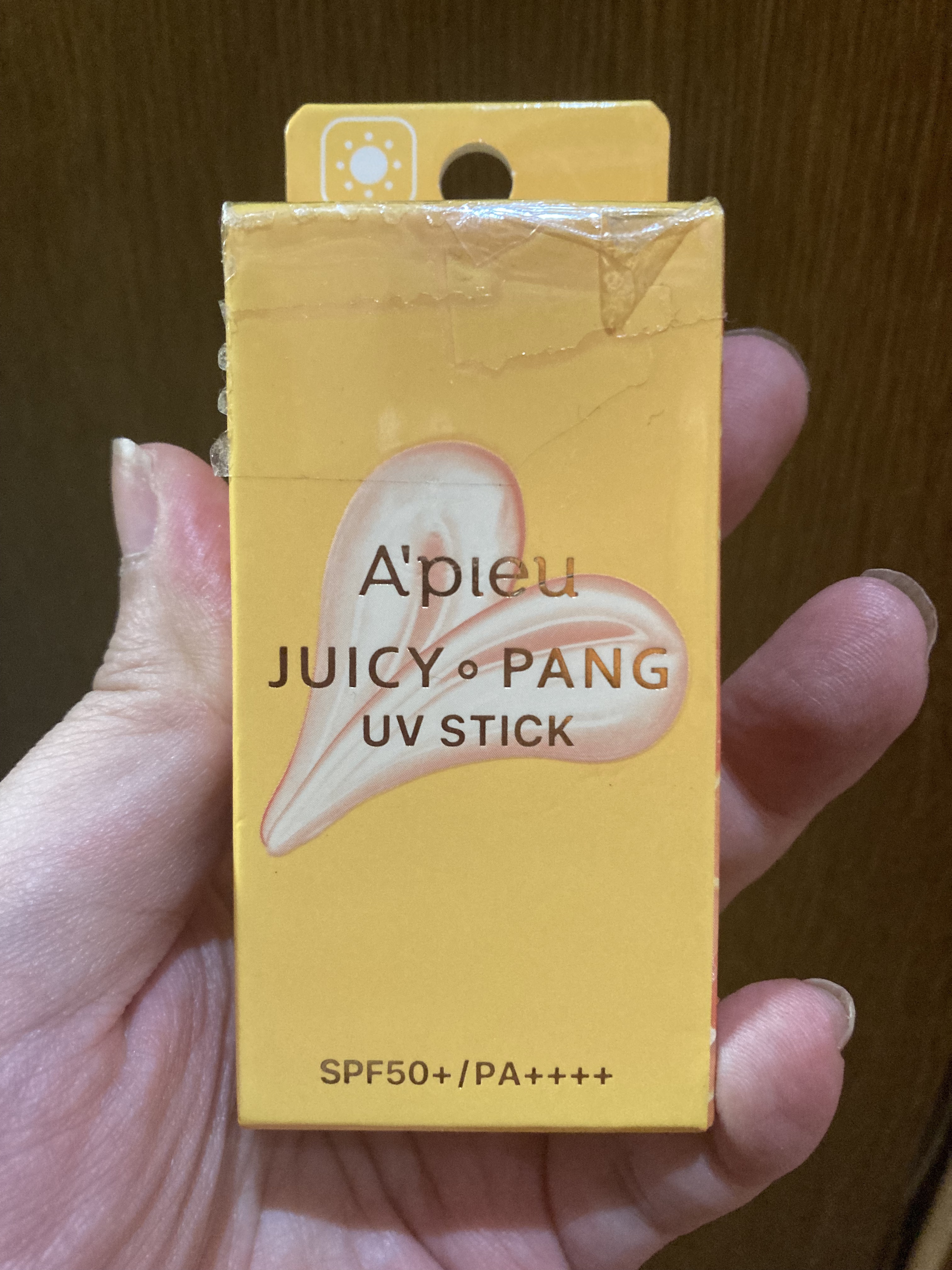 アピュー ジューシーパン UVスティック OR01 オレンジバー/A’pieu/日焼け止め・UVケアを使ったクチコミ（1枚目）