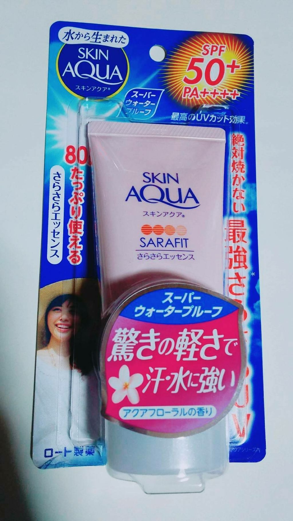 サラフィットUV さらさらエッセンス アクアフローラルの香り/スキンアクア/日焼け止め・UVケアを使ったクチコミ（1枚目）