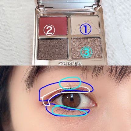 アニマルアイシャドウ(4シェード)/ZEESEA/アイシャドウパレットを使ったクチコミ(2枚目)