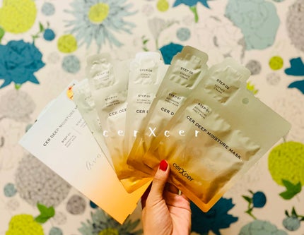 ディープモイスチャー マスク (ケアクリーム付き)/cerXcer/シートマスク・パックを使ったクチコミ(1枚目)