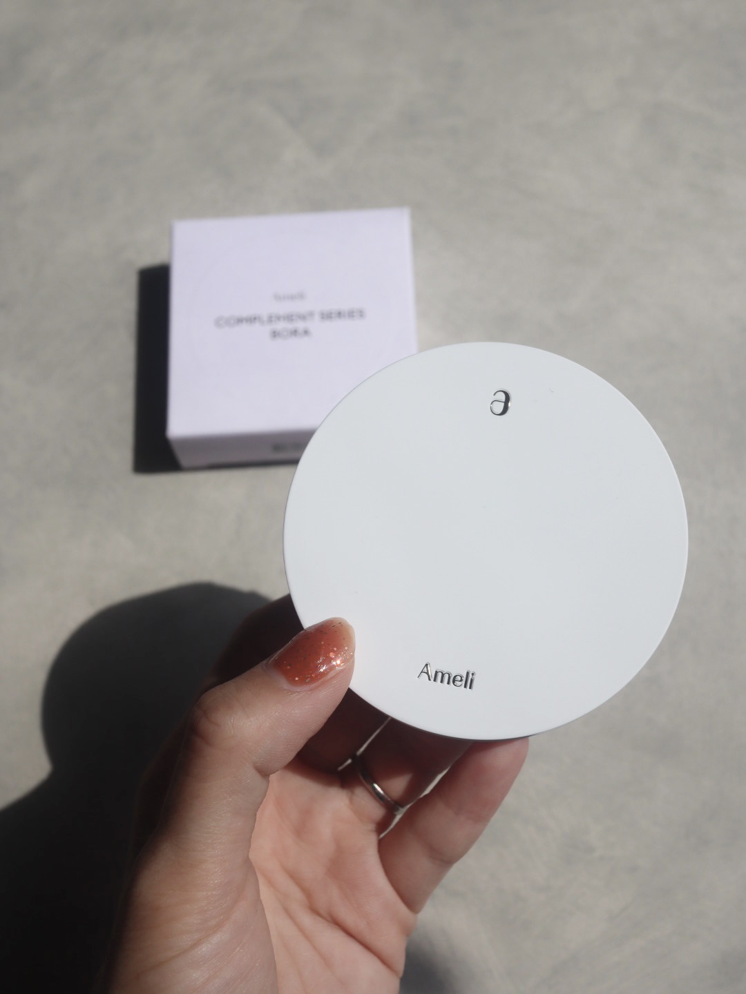 コンプリメントシリーズクッション 紫色(ボラ)/Ameli/クッションファンデーションを使ったクチコミ（1枚目）