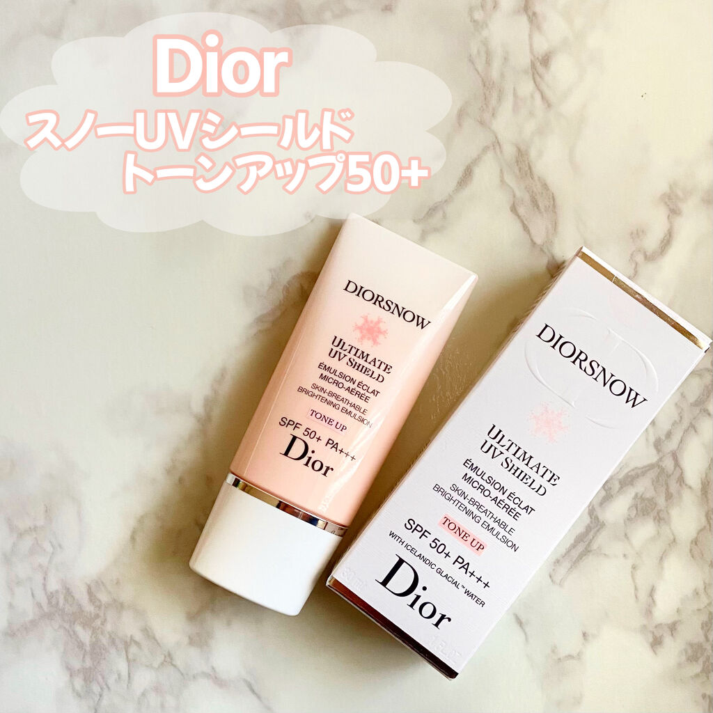 【旧】スノー UVシールド トーンアップ 50+/Dior/日焼け止めミルクを使ったクチコミ（1枚目）