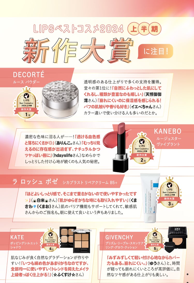 【LIPSベストコスメ2024 上半期】と、夏のとっておきMAKEの画像