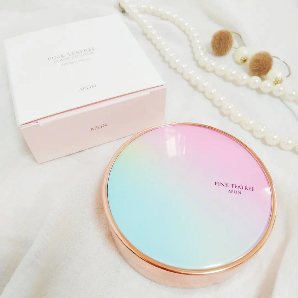 ピンクティーツリーカバークッション/APLIN/クッションファンデーションを使ったクチコミ（1枚目）