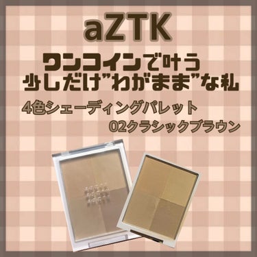 4色シェーディングパレット 02 クラシックブラウン/aZTK/シェーディングの画像