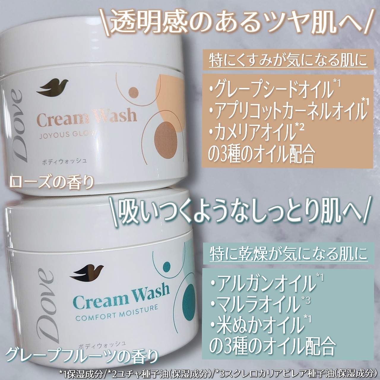 ダヴ クリームボディウォッシュ コンフォートモイスチャー/ダヴ/ボディソープを使ったクチコミ（2枚目）