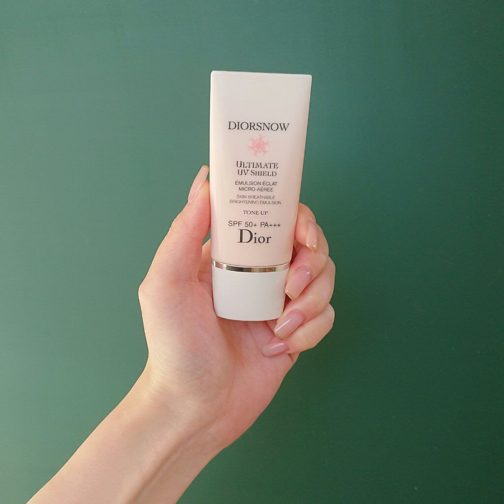 【旧】スノー UVシールド トーンアップ 50+/Dior/日焼け止めミルクを使ったクチコミ（1枚目）
