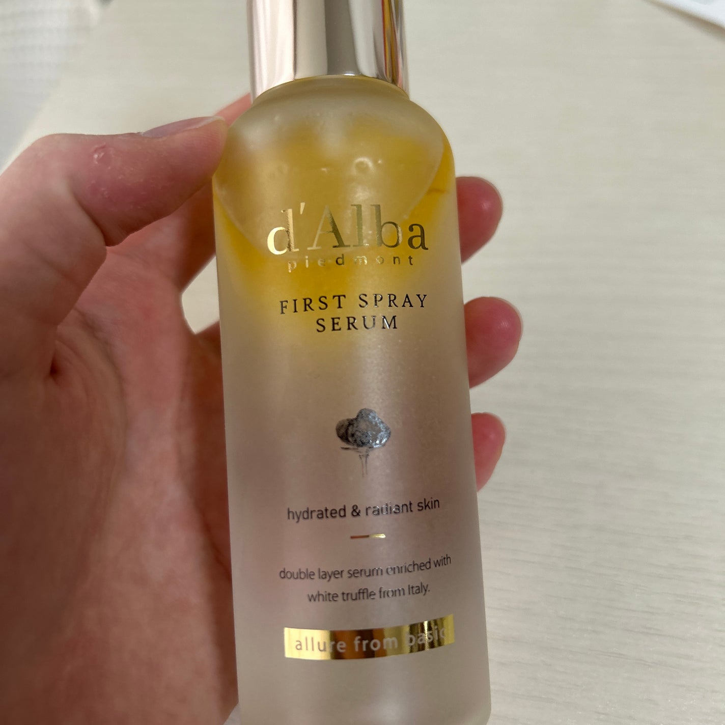 ダルバ ホワイトトリュフファーストスプレーセラム/ダルバ/ミスト状化粧水を使ったクチコミ(1枚目)