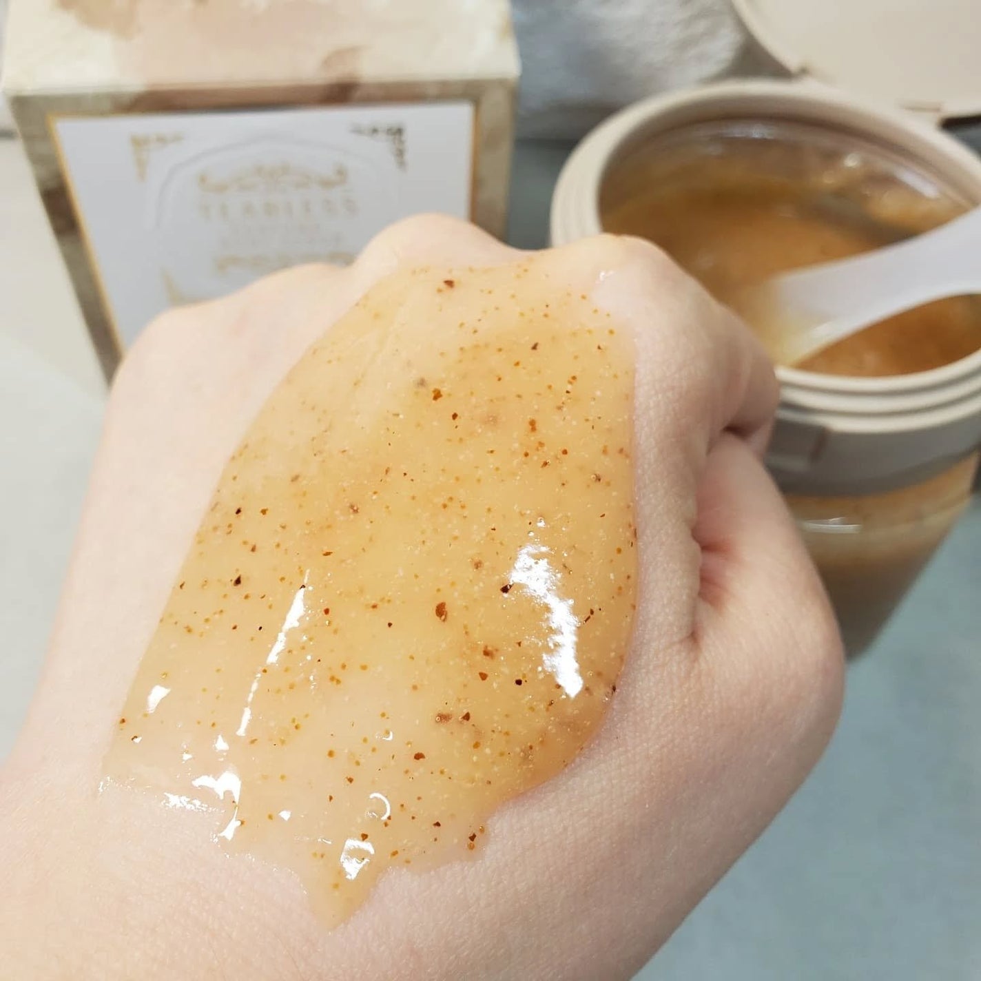 アールグレイティージャム ボディスクラブ/TEABLESS/ボディスクラブを使ったクチコミ(4枚目)