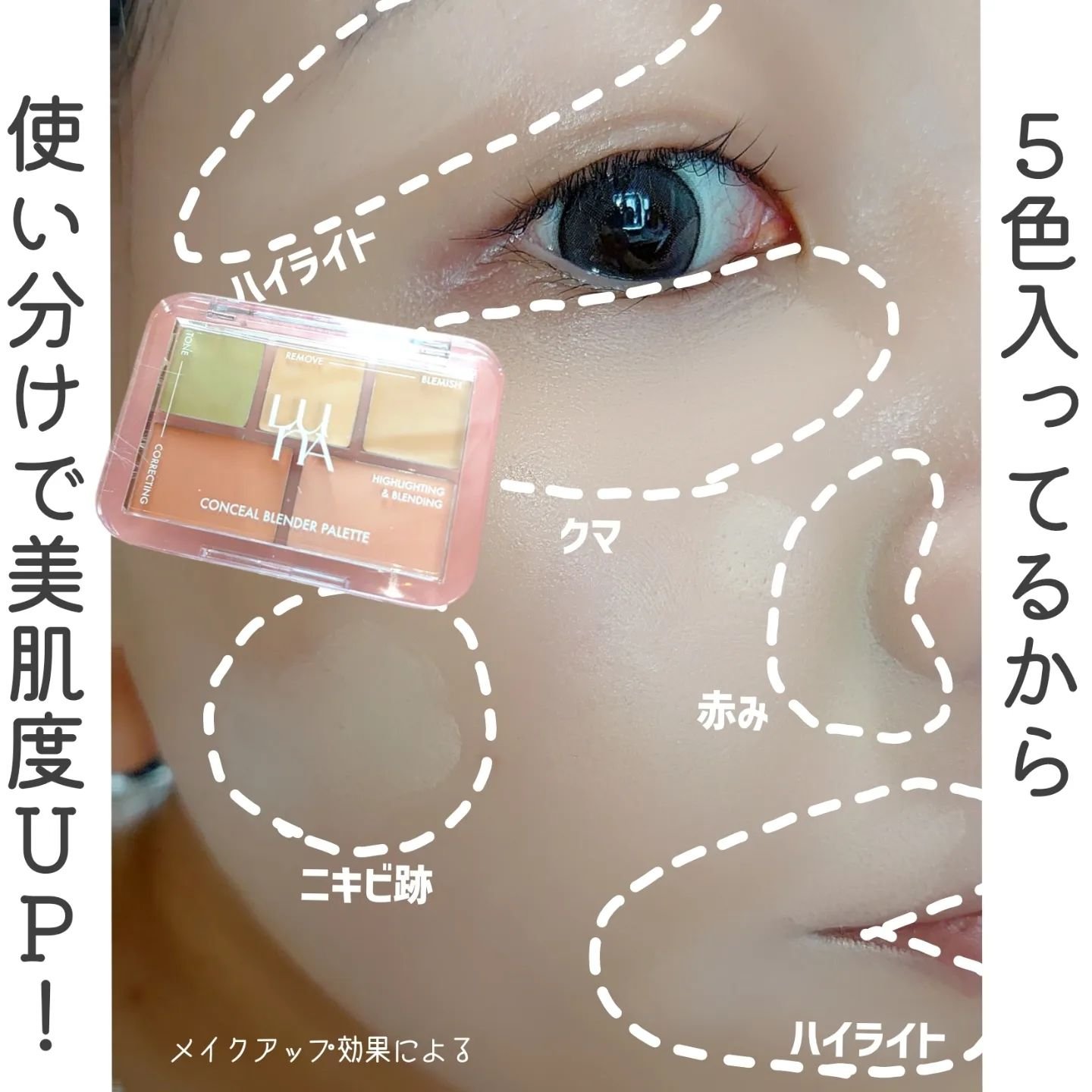 コンシールブレンダーパレット/LUNA/パレットコンシーラーを使ったクチコミ（1枚目）