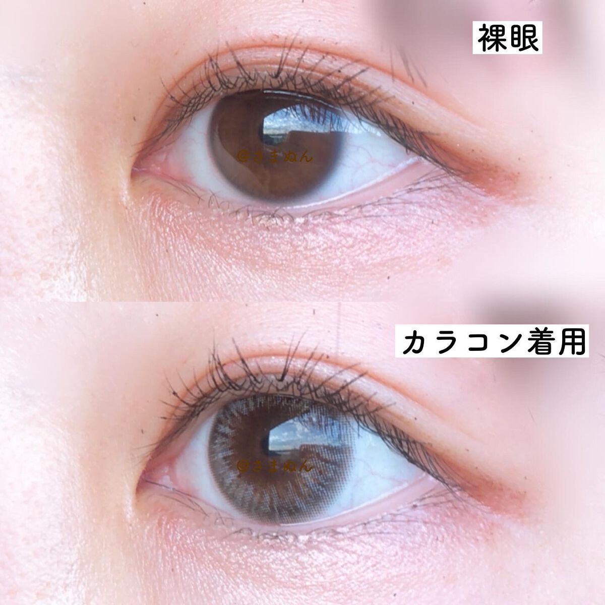 Rluuchy Oneday ヌーディグレイ/Torico Eye./カラーコンタクトレンズを使ったクチコミ（3枚目）