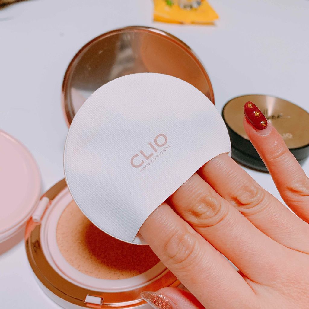 ビッグオーロラグロークッション/CLIO/クッションファンデーションを使ったクチコミ（3枚目）