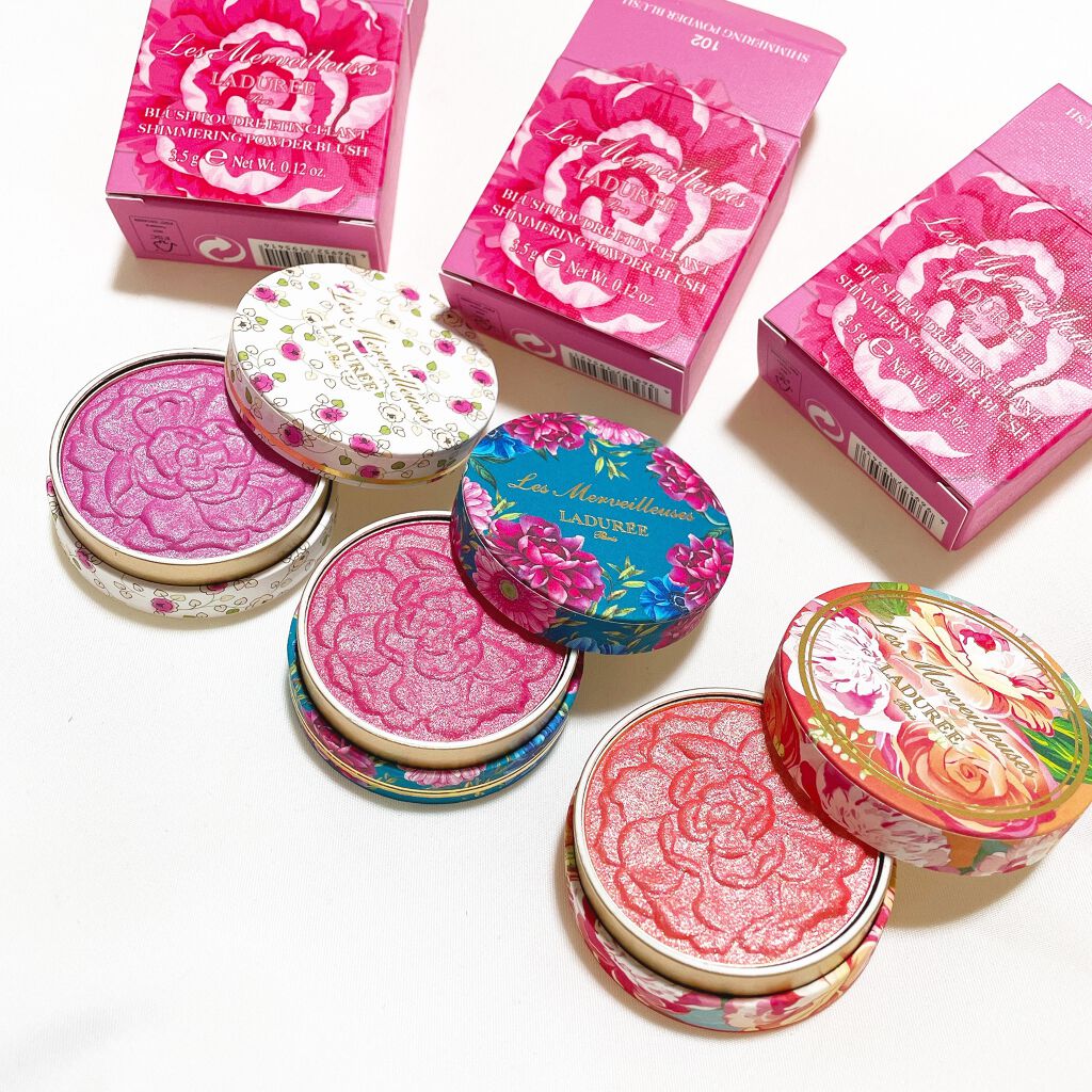 シマリング パウダー ブラッシュ/レ・メルヴェイユーズ ラデュレ/パウダーチークを使ったクチコミ(1枚目)