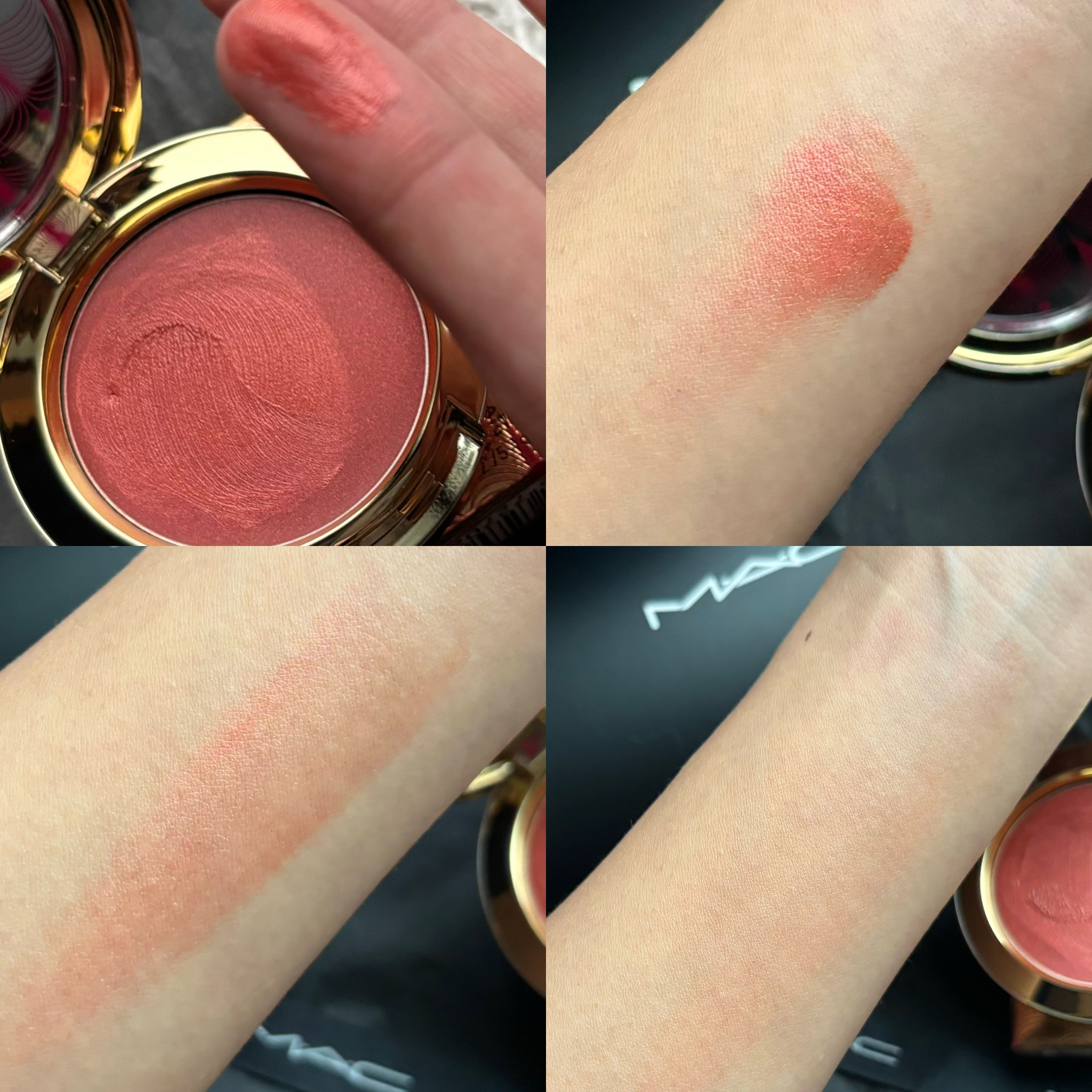 スキン フィニッシュ メタリック クリーム ブラッシュ/M・A・C/ジェル・クリームチークを使ったクチコミ（2枚目）