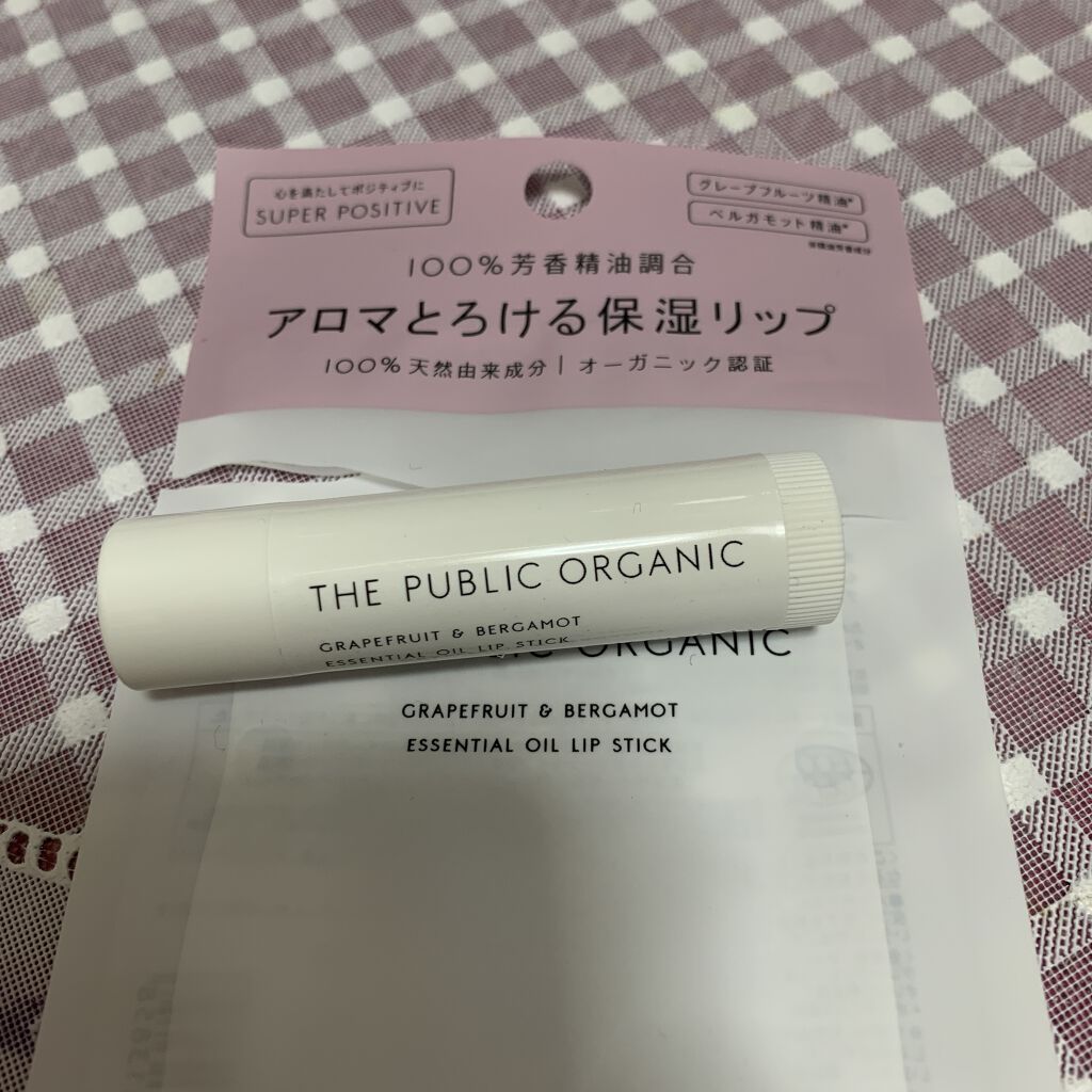 オーガニック認証 精油リップスティック スーパーポジティブ ライズ/THE PUBLIC ORGANIC/リップクリームを使ったクチコミ（1枚目）