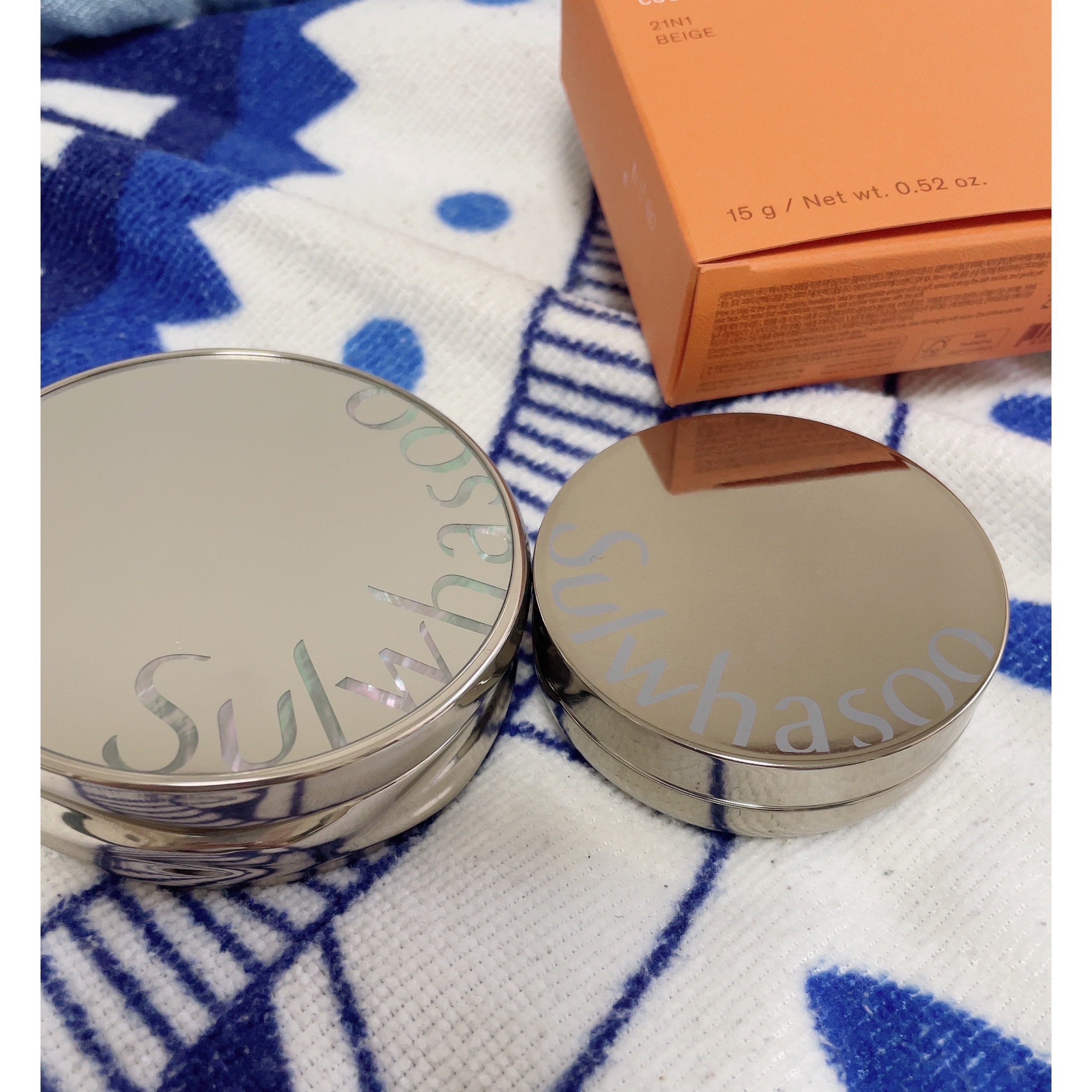 Sulwhasoo パーフェクティング クッション/エアリのクチコミ「Sulwhasooソルファス パーフェクティングクッションと、ソルファス パーフェクティングク.....」（1枚目）