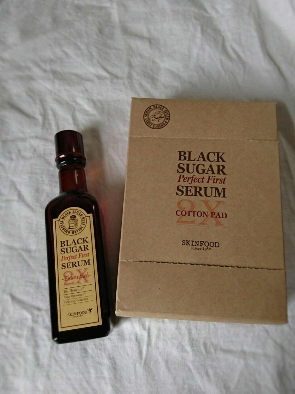 ブラックシュガー パーフェクトファーストセラム2X  エッセンシャル(旧)/SKINFOOD/美容液を使ったクチコミ（1枚目）