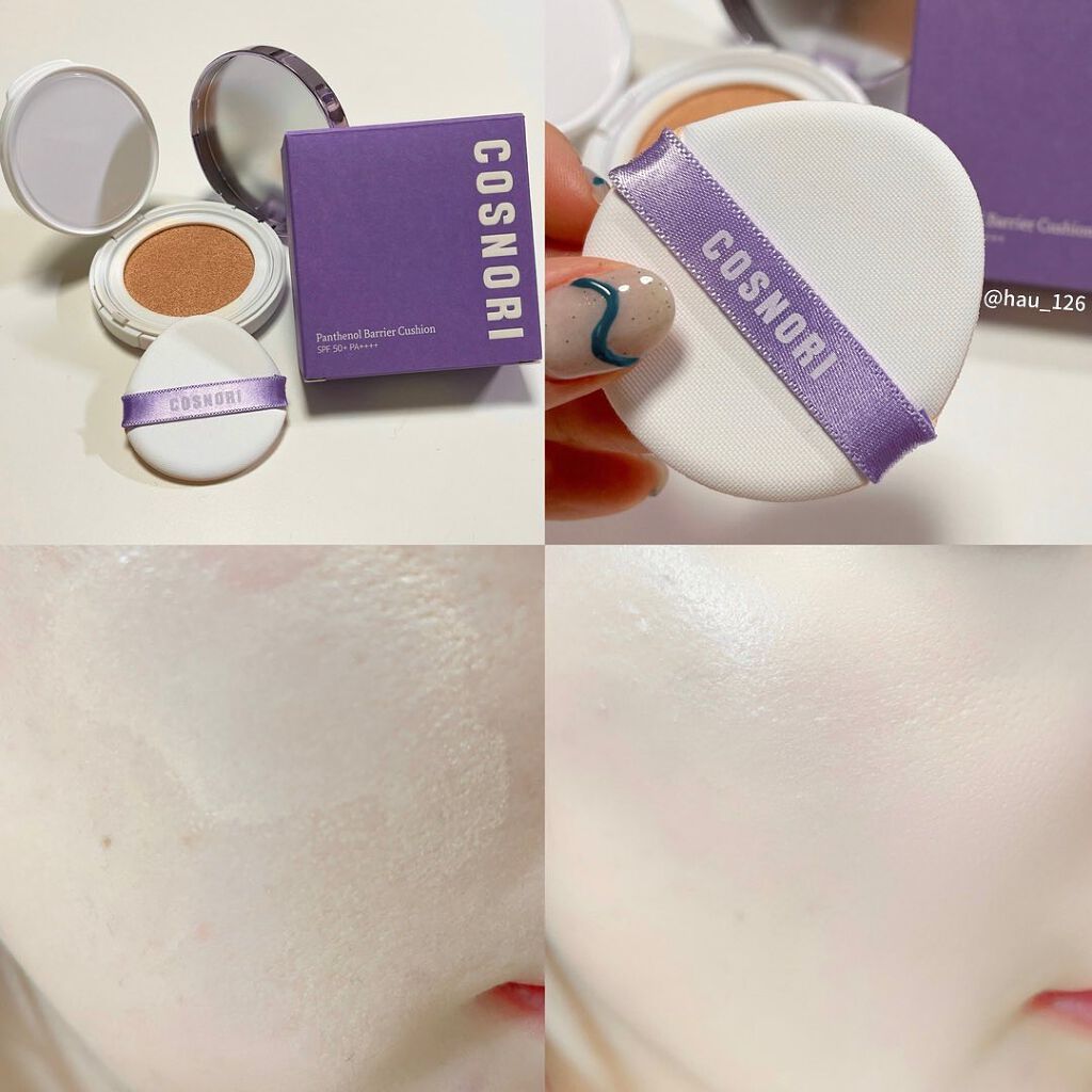 パンテノールバリアクッション/COSNORI/クッションファンデーションを使ったクチコミ（3枚目）