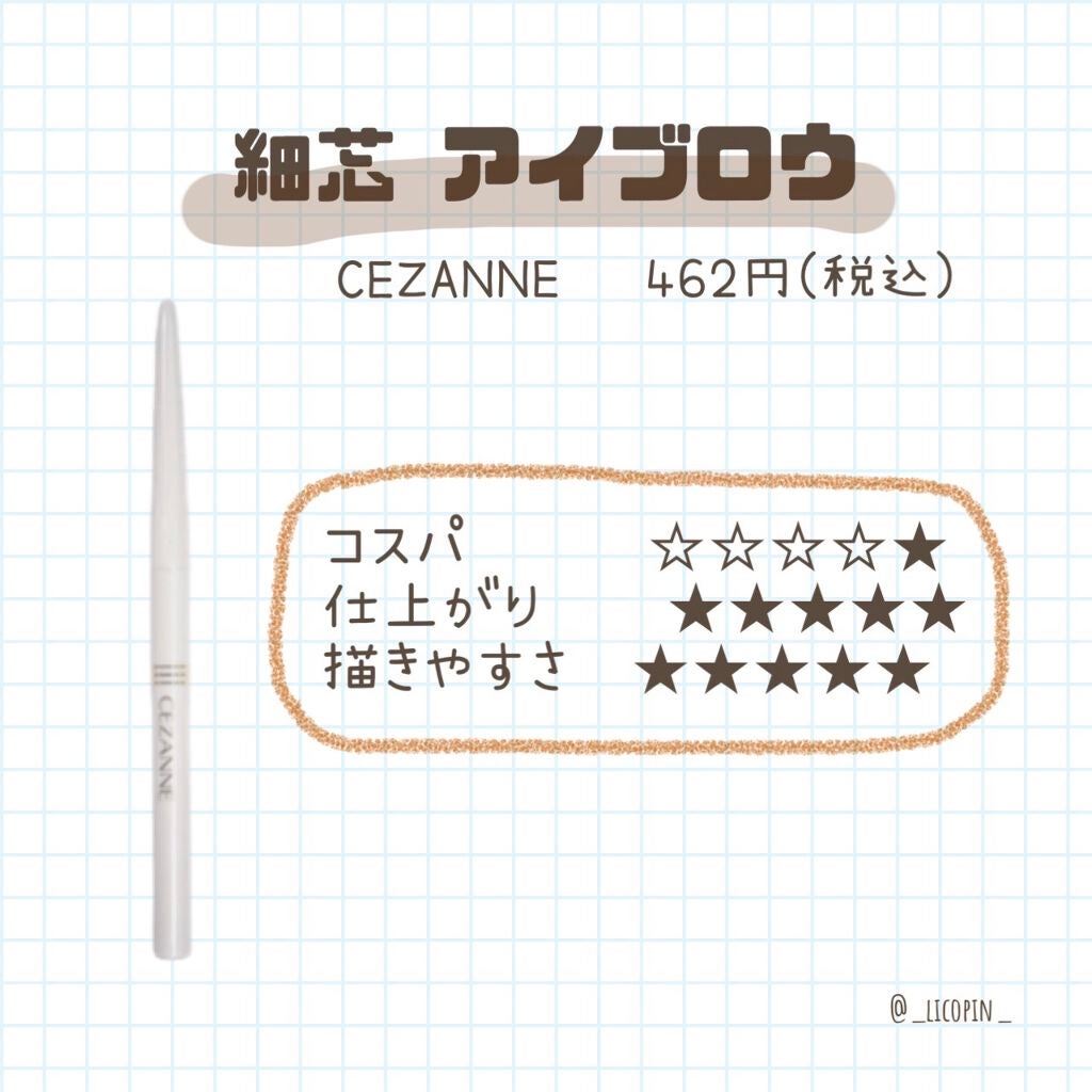 ブラシ付 アイブロウ/CEZANNE/アイブロウペンシルを使ったクチコミ(5枚目)