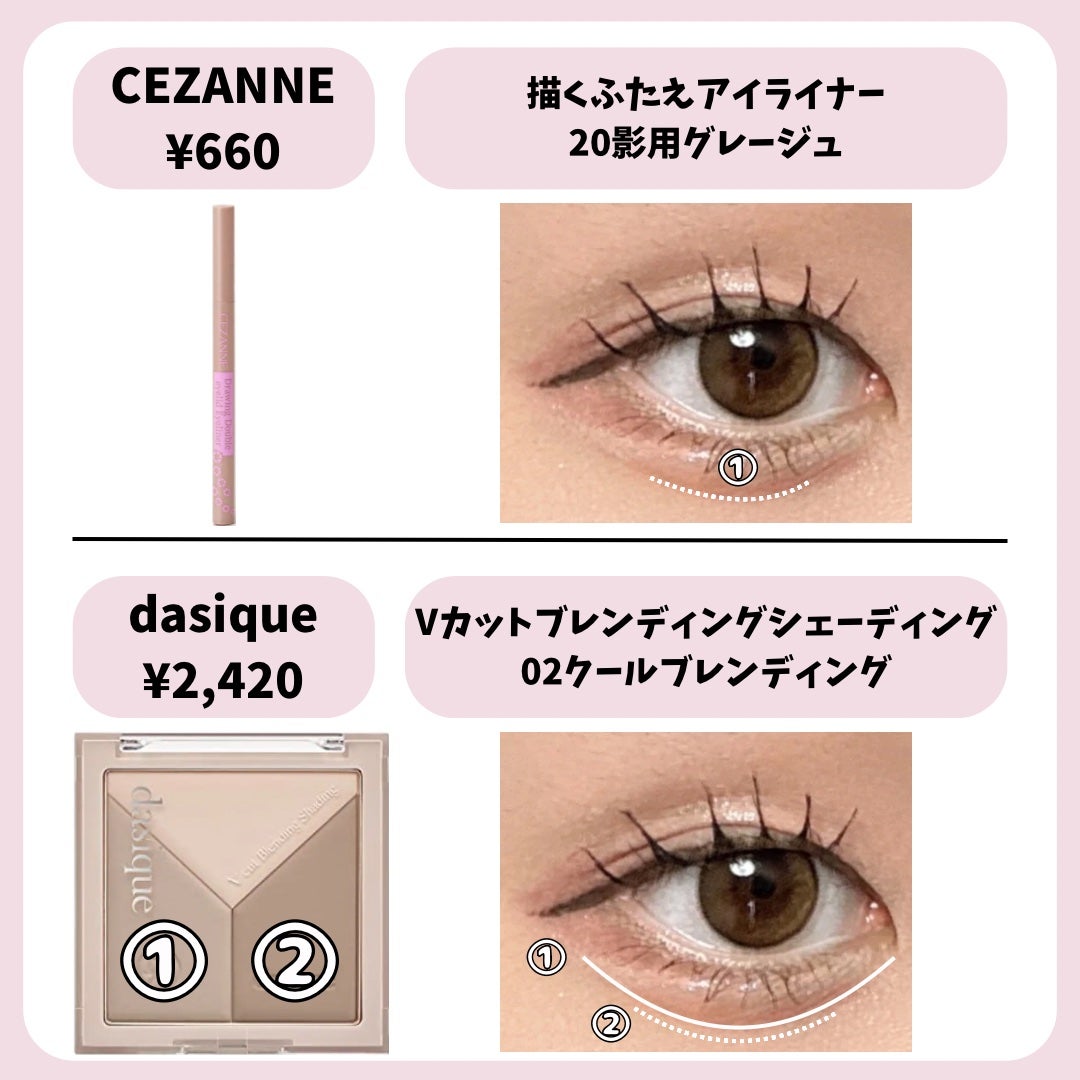 描くふたえアイライナー/CEZANNE/リキッドアイライナーを使ったクチコミ(7枚目)