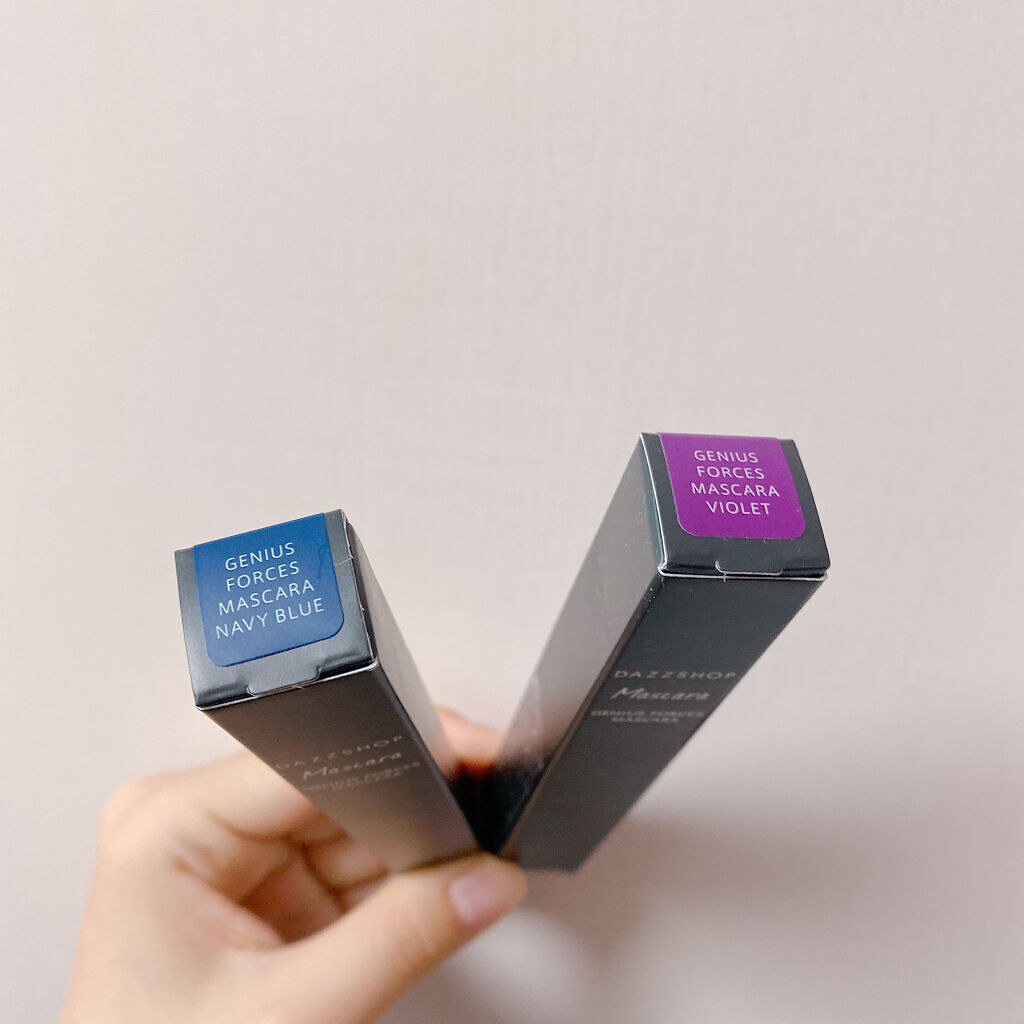 DAZZSHOP ジニアス フォーシーズ マスカラのクチコミ「\DAZZSHOP ジニアス フォーシーズ マスカラ/

NAVY BLUE

VIOLET
.....」（3枚目）