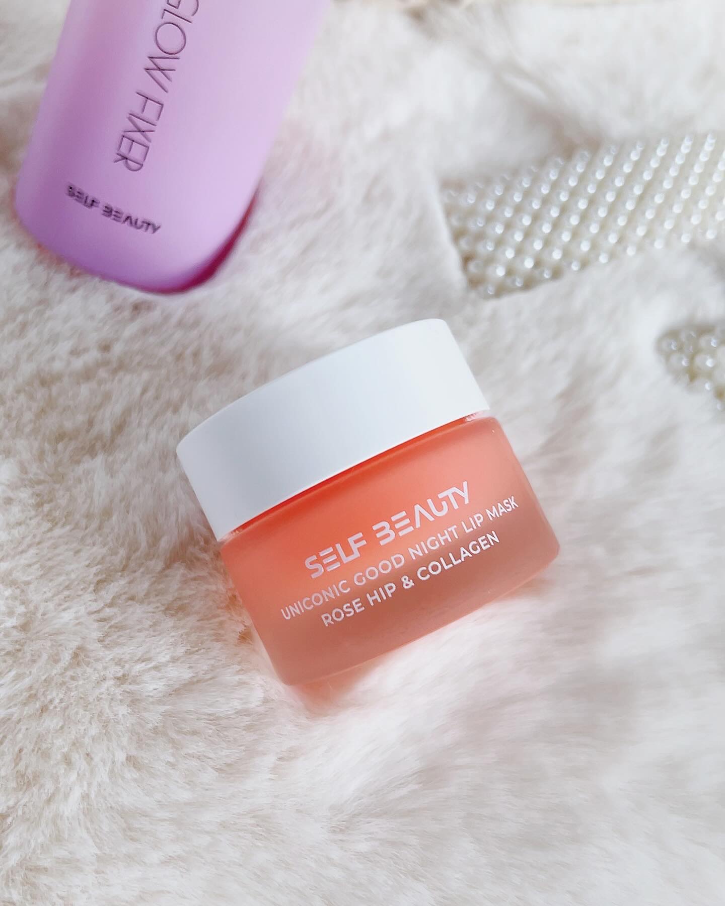 ユニコーングッドナイトリップマスク ローズヒップ&コラーゲン/SELF BEAUTY/リップマスクを使ったクチコミ（1枚目）