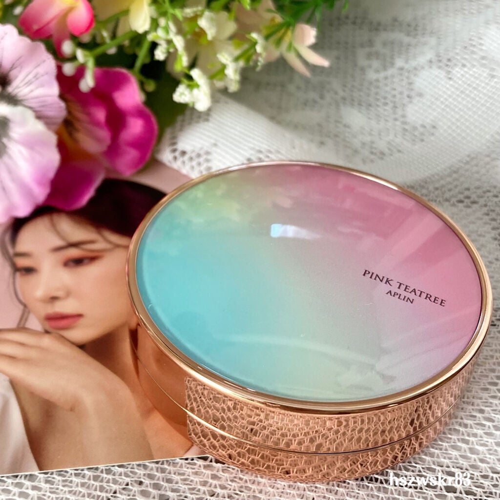 ピンクティーツリーカバークッション/APLIN/クッションファンデーションを使ったクチコミ(2枚目)