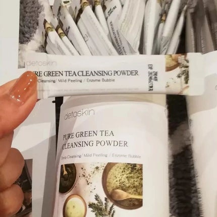 ピュアグリーンティークレンジングパウダー/DETOSKIN/洗顔パウダーを使ったクチコミ(4枚目)